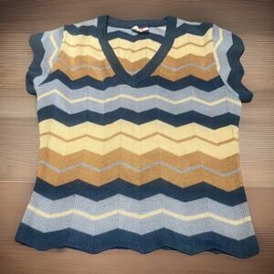 The Red Eye Vintage Sleeveless Vest Sweater Blue Women’s Small